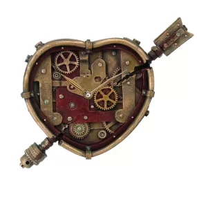 11.2" Steampunk Clockwork Heart Clock