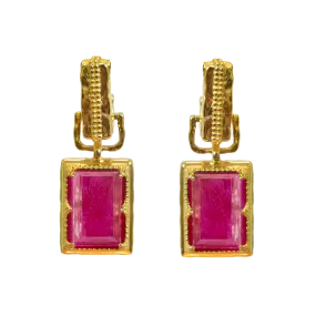 ALEXANDRA Earrings | Ruby Quartz