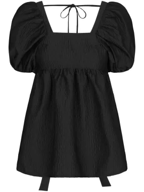 ALMA BLOUSE STRIA MATELASSÉ BLACK