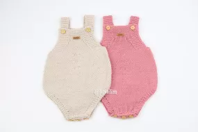 Baby Toddler Hand knitted Romper 100% Merino wool