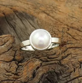 Beautiful Pearl Ring, June Birthstone, 925 Sterling Silver Ring, Pearl Ring, Rings for Women, Gifts for Her, Pearl Gift Ring