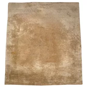 Beige Shag Cotton Rug, 8' 10" L x 6'