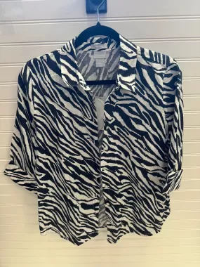 Blouse 3/4 Sleeve By Chicos In Black & White, Size: S