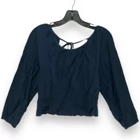 Blouse Long Sleeve By Madewell In Blue, Size: M