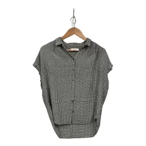 Blouse Sleeveless By Madewell In Checkered Pattern, Size: M