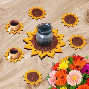 Bright & Cheery Sunflower Placemat & Coaster Set