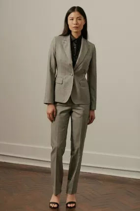 Camila Suit - Grey with Plum Check Wool