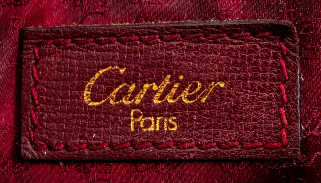 Cartier Burgundy Leather Mini Tote Bag