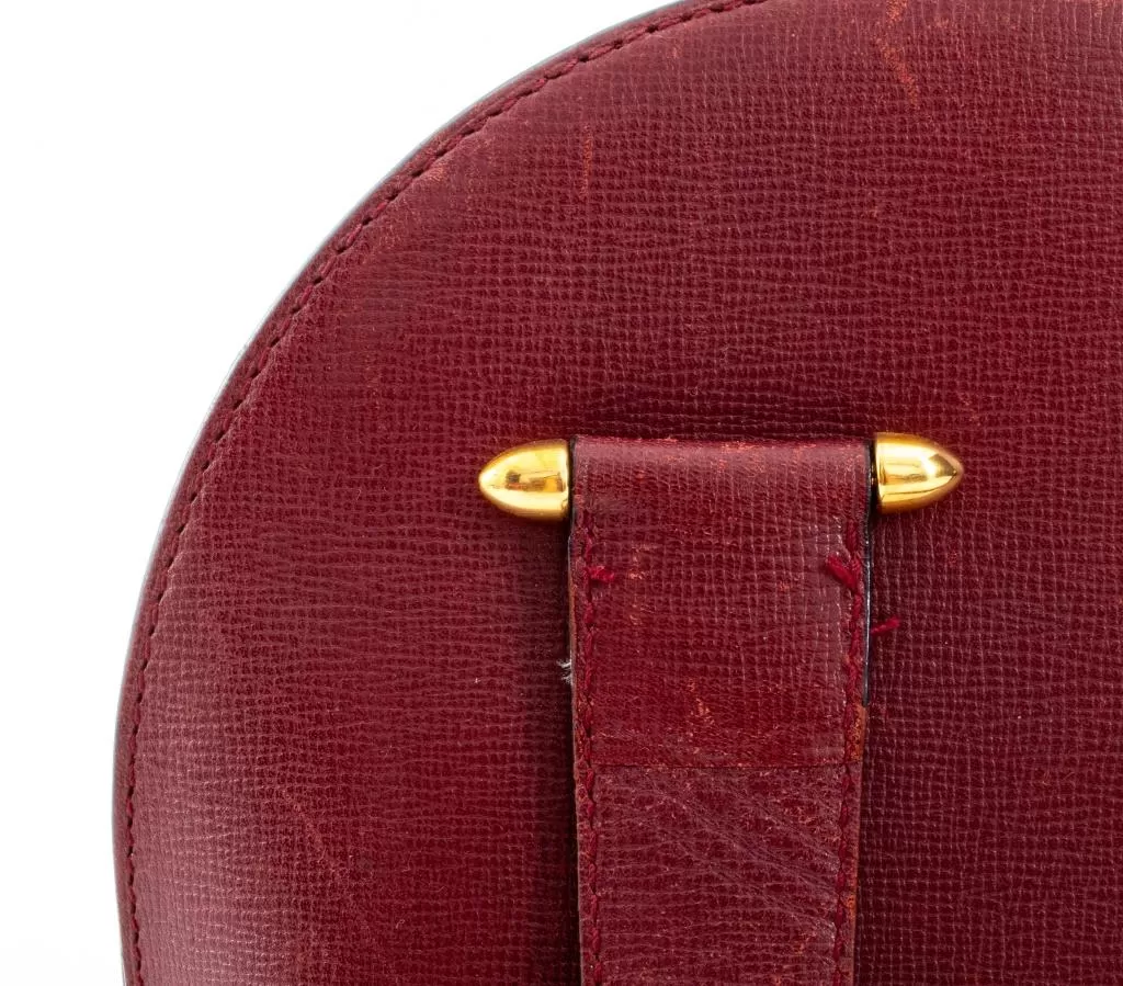 Cartier Burgundy Leather Mini Tote Bag