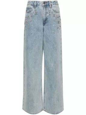 Embellished Jeans in Light Blue