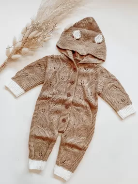 Knitted kitten jumpsuit