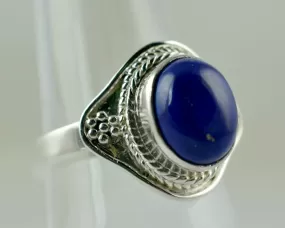 Lapis Lazuli 925 Solid Sterling Silver Ring, Handmade Women Ring