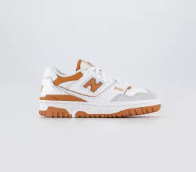 New Balance BB550 White Orange Grey Trainers