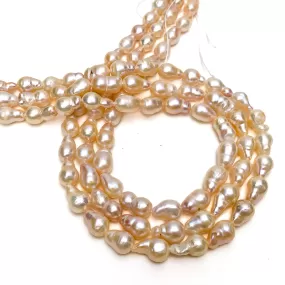 Peach Baroque Freshwater Pearl Bead Strand