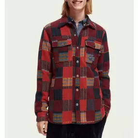 Scotch & Soda Patched Check Jacquard Overshirt (Combo A) 169160