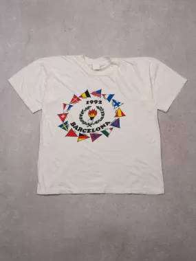 Vintage '92 White Barcelona Tee (S/M)