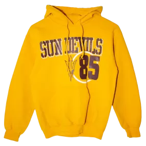 Vintage Printed Sun Devils Hoodie Yellow (S)